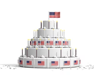 Foto op Plexiglas USA winnaar taart © emieldelange