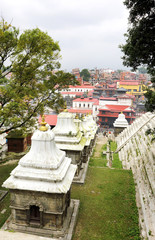 Fototapeta na wymiar Temples and shrines near Pashupatinath Temple, nepal