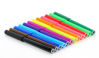 Fototapeta premium multicolor children felt-tip pens