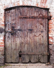 Old wooden door