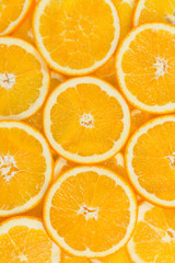 Sliced orange fruits