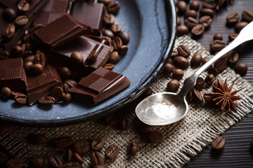 Pieces of chocolate