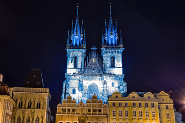 Fototapeta premium The Church of Mother of God in front of Tyn