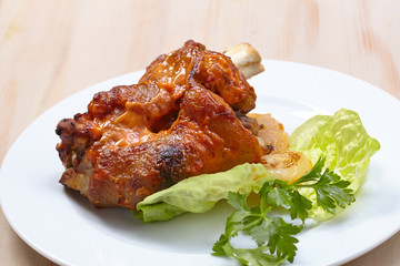 Roasted pork shank