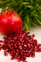 Heap of grenadine seeds