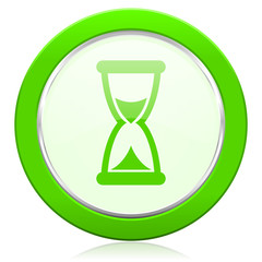 time icon hourglass sign