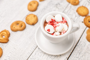 Bisquits on wooden background