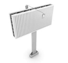 City billboard isolate on white background