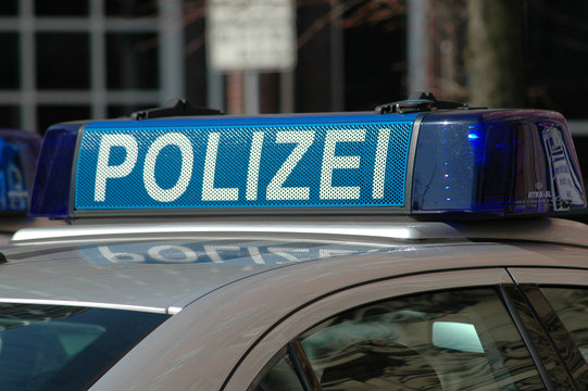 Polizei, Peterwagen, Blaulicht, Kriminalit&auml;t, Sicherheit