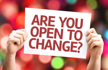 Are You Open to Change? card with colorful background