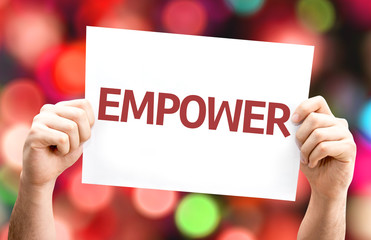 Empower card with colorful background