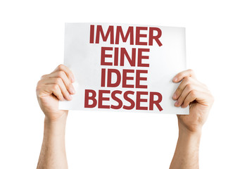Getting a Better Idea (in German) card isolated