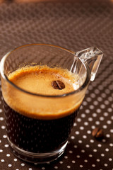 Coffee cup and beans