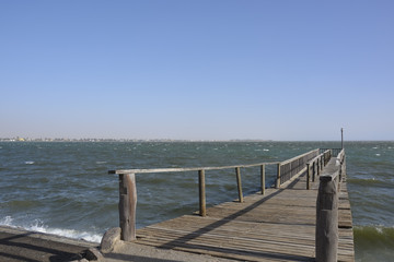 Naklejka premium Jetty, Walfis Bay, Namibia, Africa