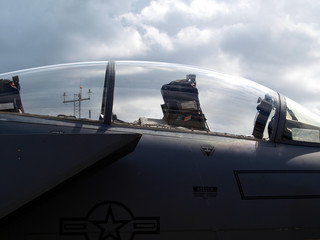 Fototapeta na wymiar jef fighter cockpit