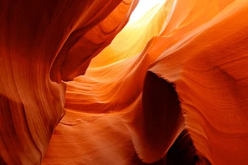 Foto op Plexiglas Brand in de grot bij Lower Antelope Canyon © heyengel