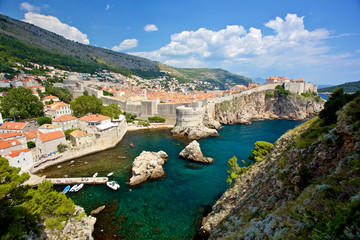 Fototapeta na wymiar Dubrovnik Old City Walls in Croatia