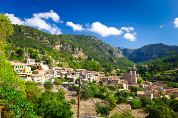 Fototapeta na wymiar Beautiful view of Valldemossa city, Mallorca, Spain