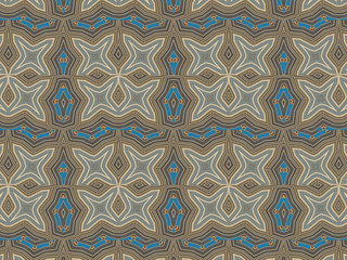 Ethnic pattern. Abstract kaleidoscope  fabric design.