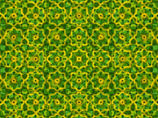 Ethnic pattern. Abstract kaleidoscope  fabric design.