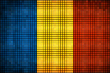 Abstract Mosaic Flag of Chad