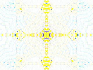 Ethnic pattern. Abstract kaleidoscope  fabric design.