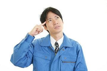 苦悩する労働者