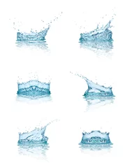 Rolgordijnen water splash drop blue liquid © Lumos sp