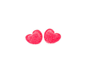 Jelly Strawberry white Chocolate heart shape