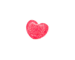 Obraz na płótnie Canvas Jelly Strawberry white Chocolate heart shape