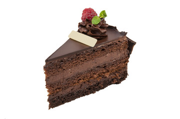 piece of chocolate cream cake
