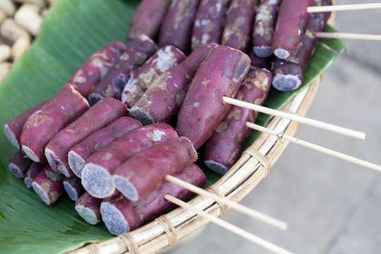 Steamed, boiled yam yam
