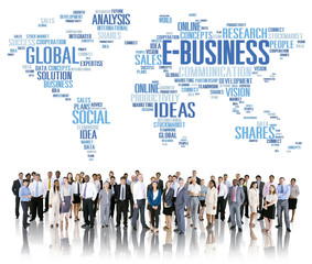 E-Business Global Business Commerce Online World Concept