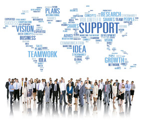 Global Business People Togetherness Support Teamwork Concept