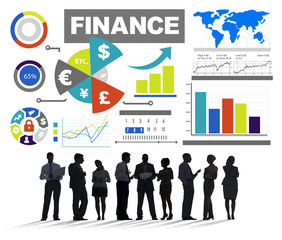 Obraz premium Finance Bar Graph Chart Investment Money Business Concept