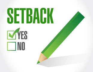 yes to a setback. check list illustration