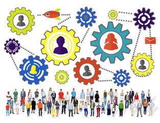 Community Business Team Collaboration Support Concept