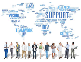 Global People Digital Device Technology Support Concept