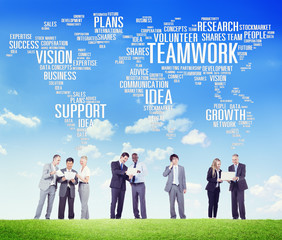 Global Business People Meeting Support Teamwork Concept