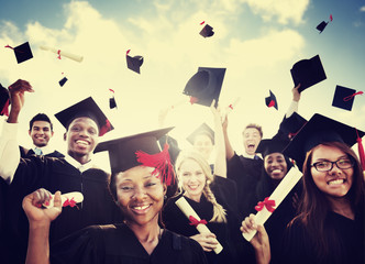 Students Graduation Success Achievement Celebration Happiness