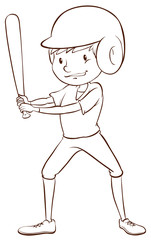 A baseball player