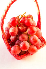 Large red grapes