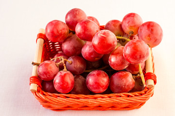 Large red grapes