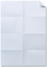 Fototapeta premium Empty white Crumpled paper isolated on white background