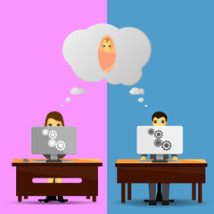 two office workers ideas