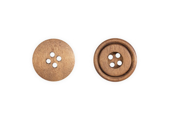 Wooden sewing button