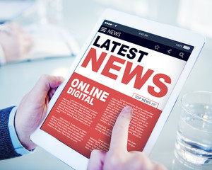 Digital Online Journalism Update Latest News Concept