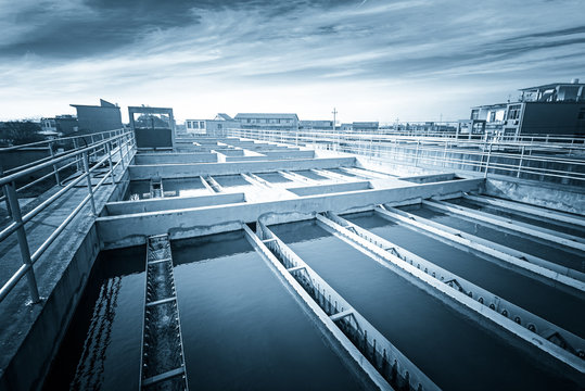 Modern Urban Wastewater Treatment Plant.