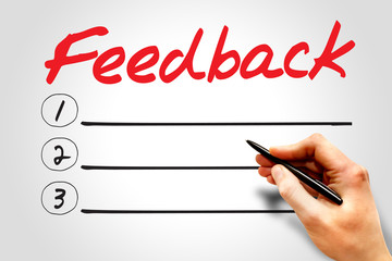 Feedback blank list, business concept