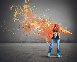 Orange skater © alphaspirit